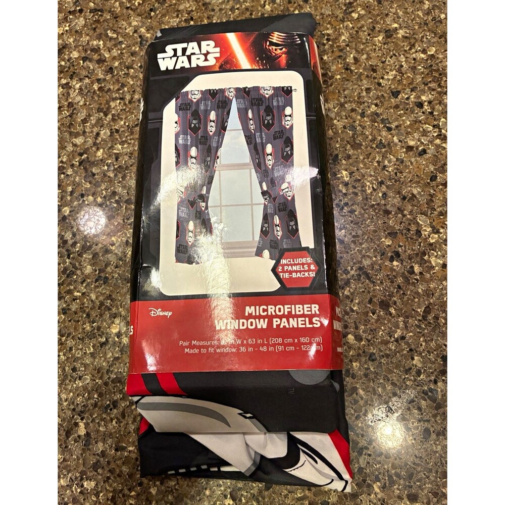 Star Wars Disney Microfiber Rod Pocket Curtain Panels 42 x 63 in Set of 2